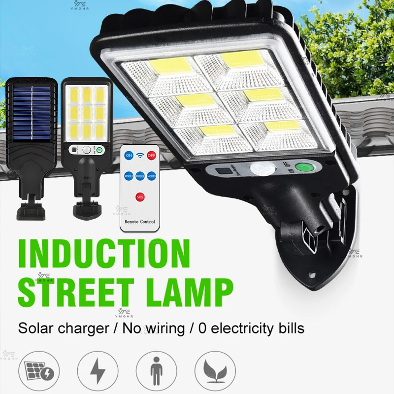 

Dual Induction COB Outdoor Solar Street Lights IP65 Waterproof Wall Lamp 3 Mode Solar LED Lights Garage Garden Door Street Light