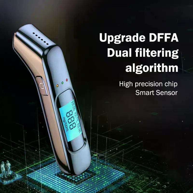 Portable Breathalyzer Professional Breath Alcohol Tester LCD Display Detector For Drunk Driving Car Electronics Alcohol Test