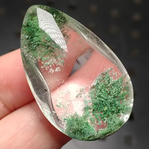 Natural Green Phantom Quartz Pendant Jewelry Rare Women 38x24x17mm Necklace Water Drop Phantom Rare Garden AAAAAA