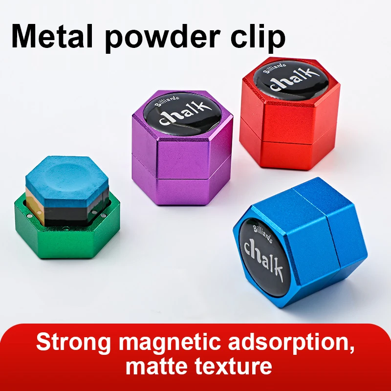 1 scatola esagonale per riporre polvere di cioccolato, strumento pratico, accessorio da biliardo, magnetica