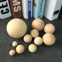 30-90Mm Natural Wooden Ball Without Hole Round Wood Solid Wood Unfinished Handmade Diy for Jewelry Making Carving Paitning Craft