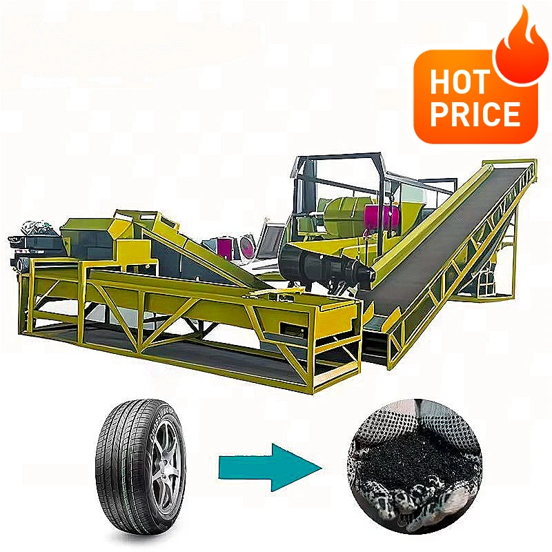 Scrap Tyre To Rubber Granules Powder Complete Processing Line Equipment  Playground Mat Factory Tire Rubber Tile Production Line