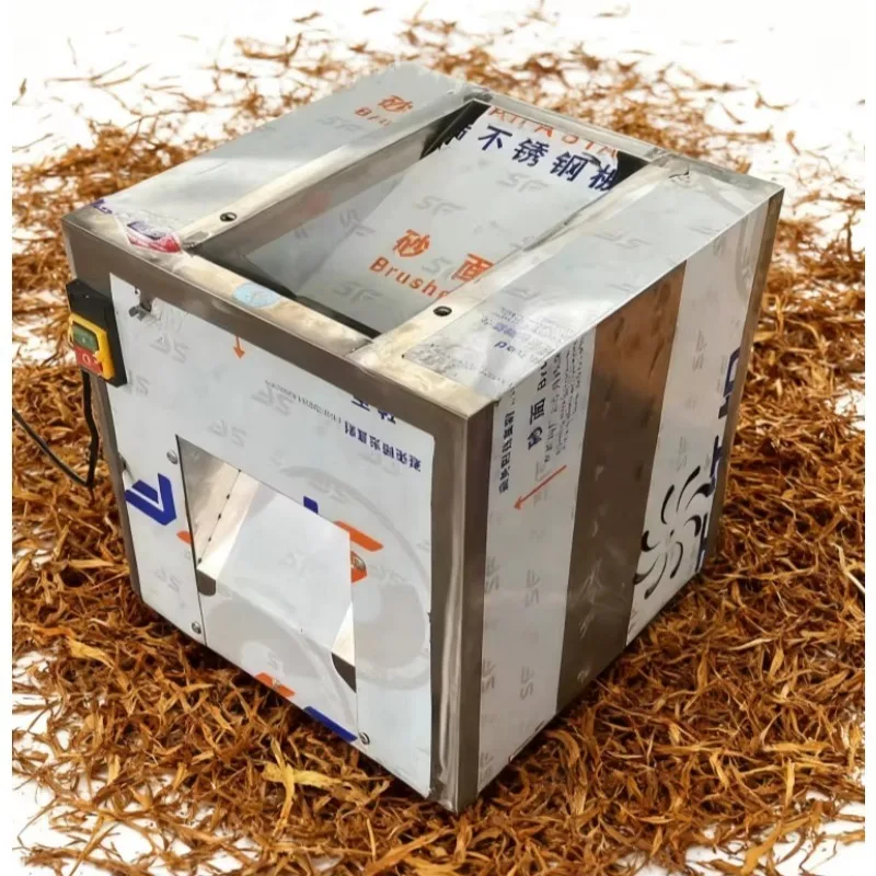Commercial Herb Leaf Cutting Machine - Stainless Steel Electric Dry Plant Strip Shredder for Farm Raw Material Processing