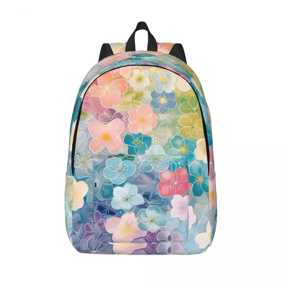 

Custom Flower Canvas Backpack for Women Men College School Students Bookbag Fits 15 Inch Laptop Bags