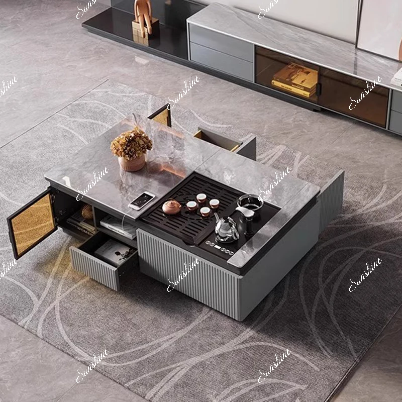 Lifting coffee table kettle, automatic living room, household multi-functional rock slab, kung fu tea set integrated