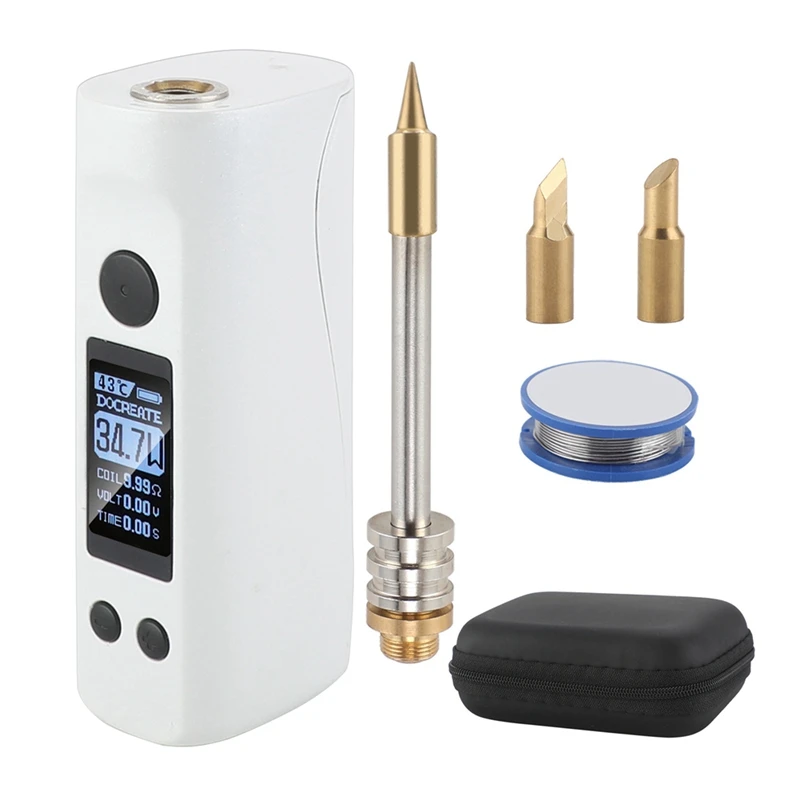 

Portable Smart Electric Soldering Iron 75W 200-500℃ 8S Soldering/Constant Temperature,3 Nozzles Digital Soldering Iron