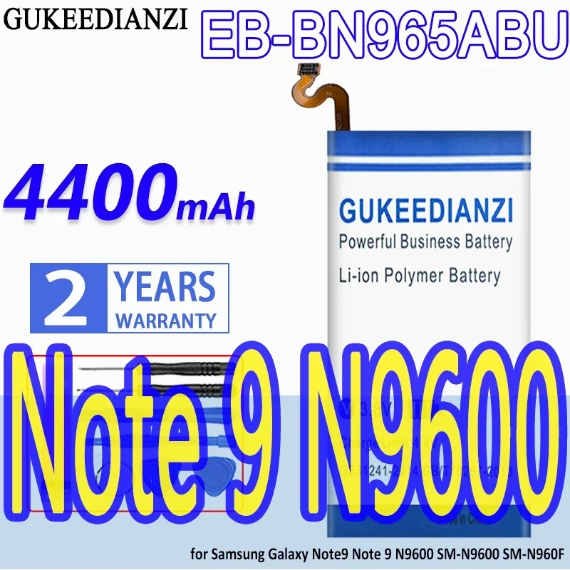 High Capacity GUKEEDIANZI Battery EB-BN965ABU 4400mAh for Samsung Galaxy Note9 Note 9 N9600 SM-N9600 SM-N960F