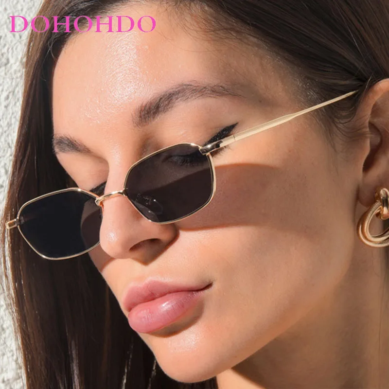 

Fashion Small Frame Metal Oval Women Sunglasses Punk Designer Brand Men Travel Summer Shades Outdoor Drive Eyewear UV400 Lentes