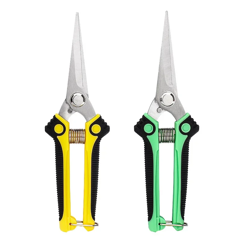 1Pcs Portable Garden Stainless Pruning Shears Fruit Picking Scissors Household Potted Trim Branches Small Gardening Tools