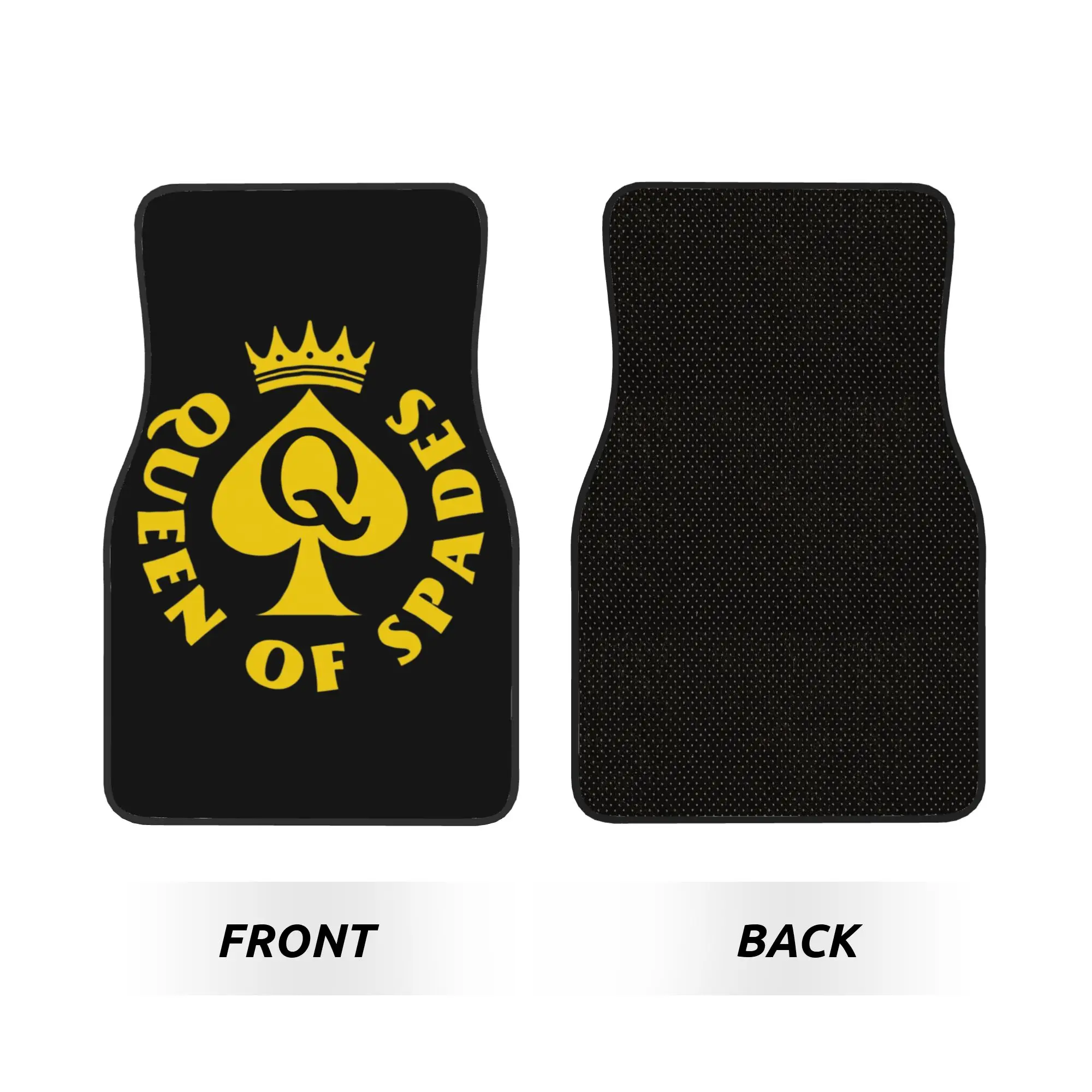4PCS Crystal Velvet Car Floor Mats Queen of Spades BBC Car Carpet Floor Protection Universal Auto Front And Rear Foot Mats