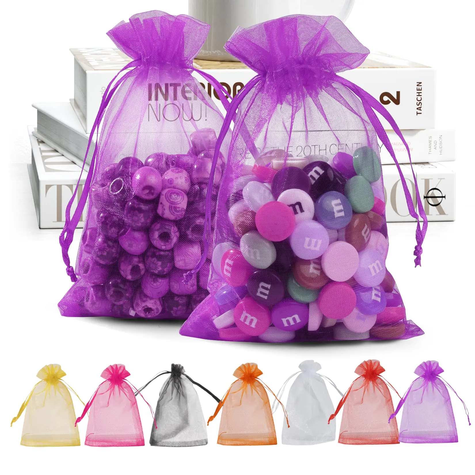 

3*4/5*7/6*9 Drawstring Organza Jewelry Packaging Display Jewelry Pouches For DIY Jewelry Wedding Gift Beads Bags