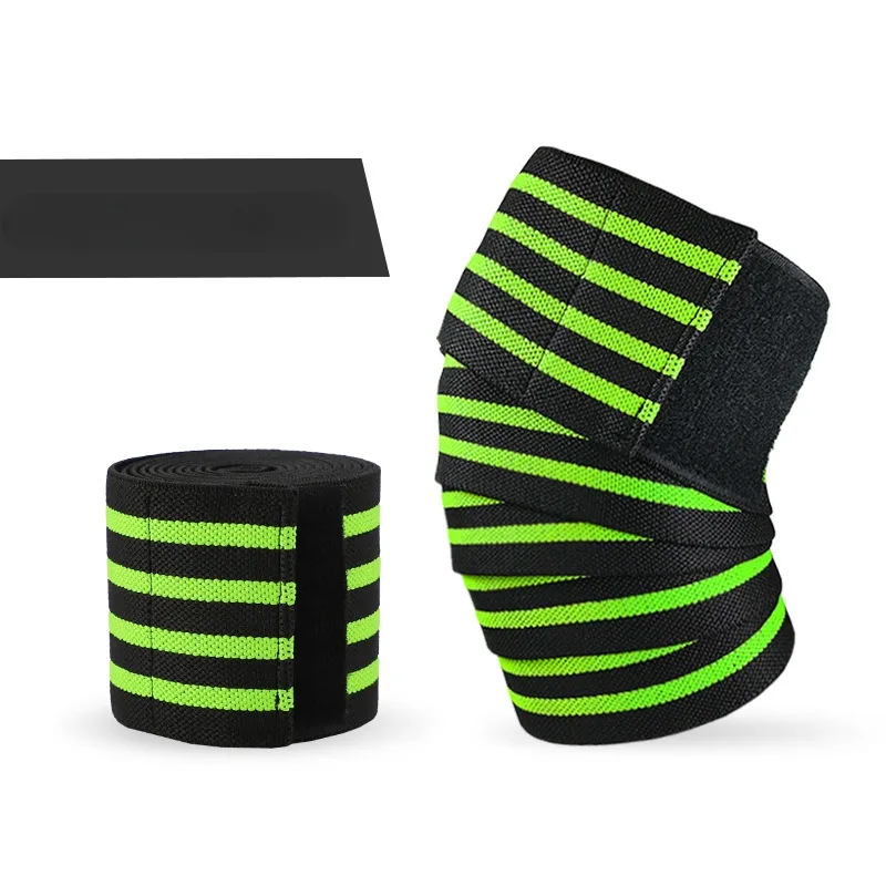 1 Pair Sports Knee Wraps Straps for Gym Workout Weightlifting Fitness Squats Training Elastic Knee Strap Sleeves Protector