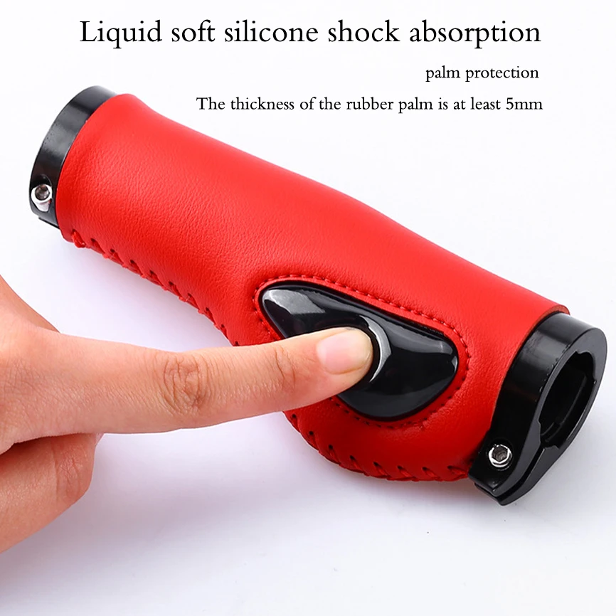Bike Grip Fahrrad Zubehör Fahrrad Faser Leder Grip Bike Grip Mountainbike Anti-Slip Lenker Abdeckung Lenker Griffe – Detail 4