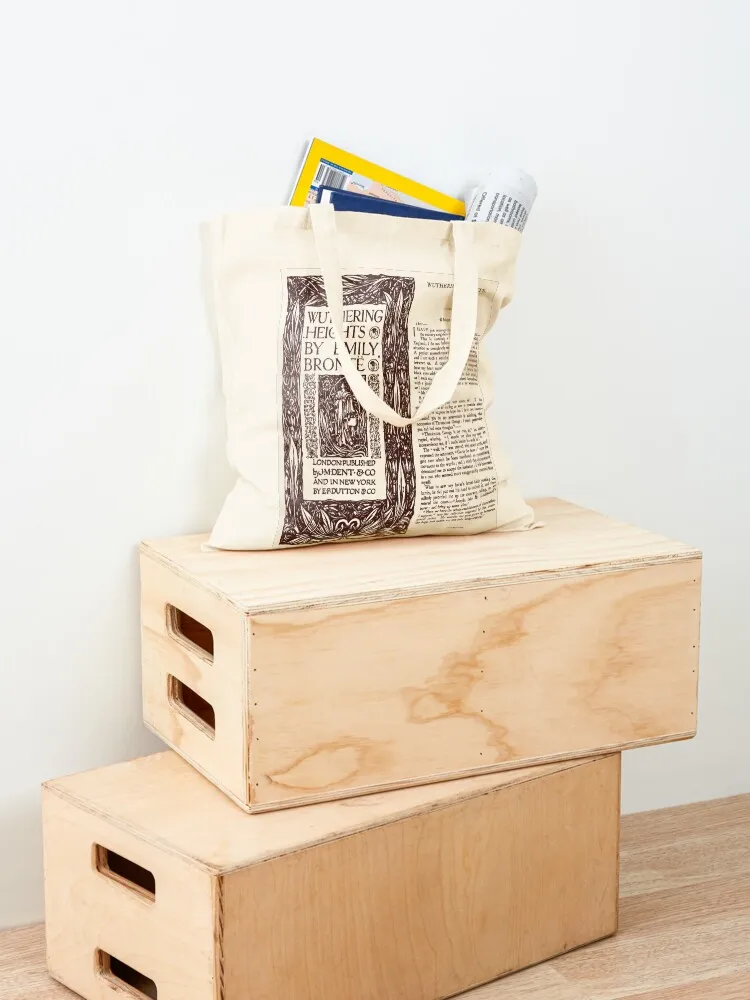 صفحات Wuthering Heights - الطبعة المنشورة في لندن، حقيبة حمل نسائية، حقائب كبيرة الحجم، حقائب شاطئ نسائية