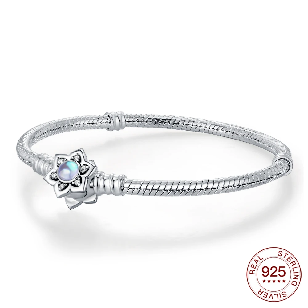 

2025 Новый браслет из серебра 925 пробы, браслет с сиденьем Будды на платформе лотоса для оригинальных подвесок, бусин, ювелирных изделий для женщин, сделай сам, изготовление ювелирных изделий, подарок