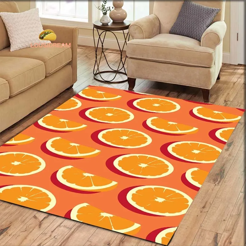 Fruit Pattern Living Room Bedroom Beautiful Carpet Non-slip Carpet Photography Props Birthday Gift Room Carpet Picnic Rug