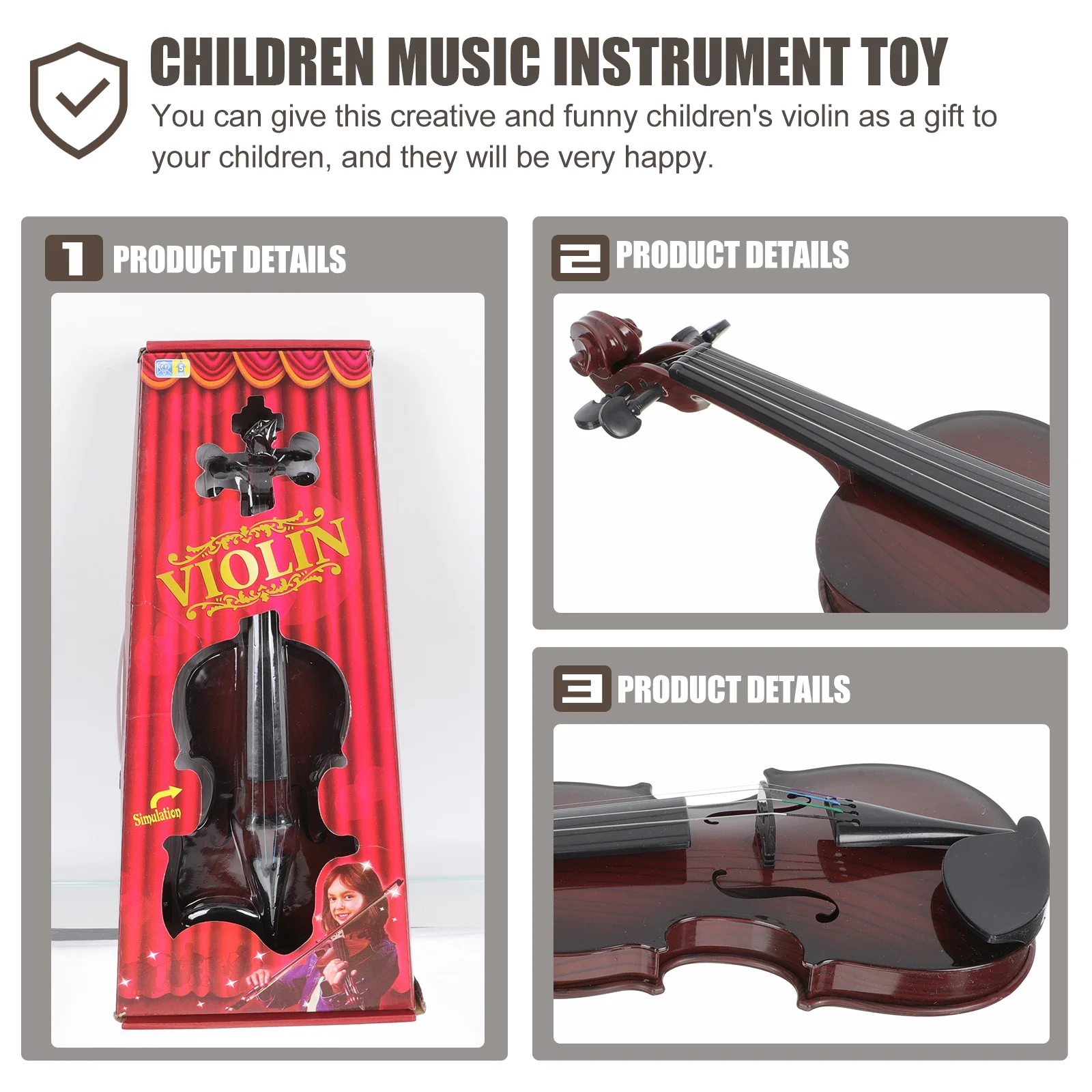 

1Set Kids Simulation Violin Creative Music Education Instrument for Early Musical Learning and Development Kids Music Toy
