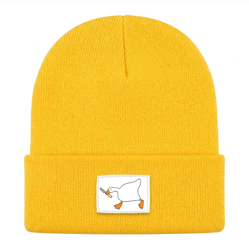 Goose Cartoon Fashion Trendy Beanie Casuals Hats Autumn Winter Lady Boy Girl Knitted Cap Hat for Women Men Outdoor Warm Wool Hat