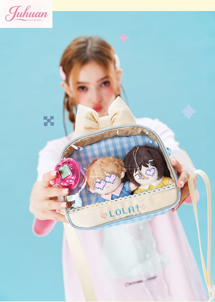 Kawaii اليابانية الحلو لطيف القوس Lta حقيبة المرأة الأصلية لوليتا Sharenting حقيبة صغيرة الغذاء بار الدخن الرسوم المتحركة حقيبة ساع فتاة