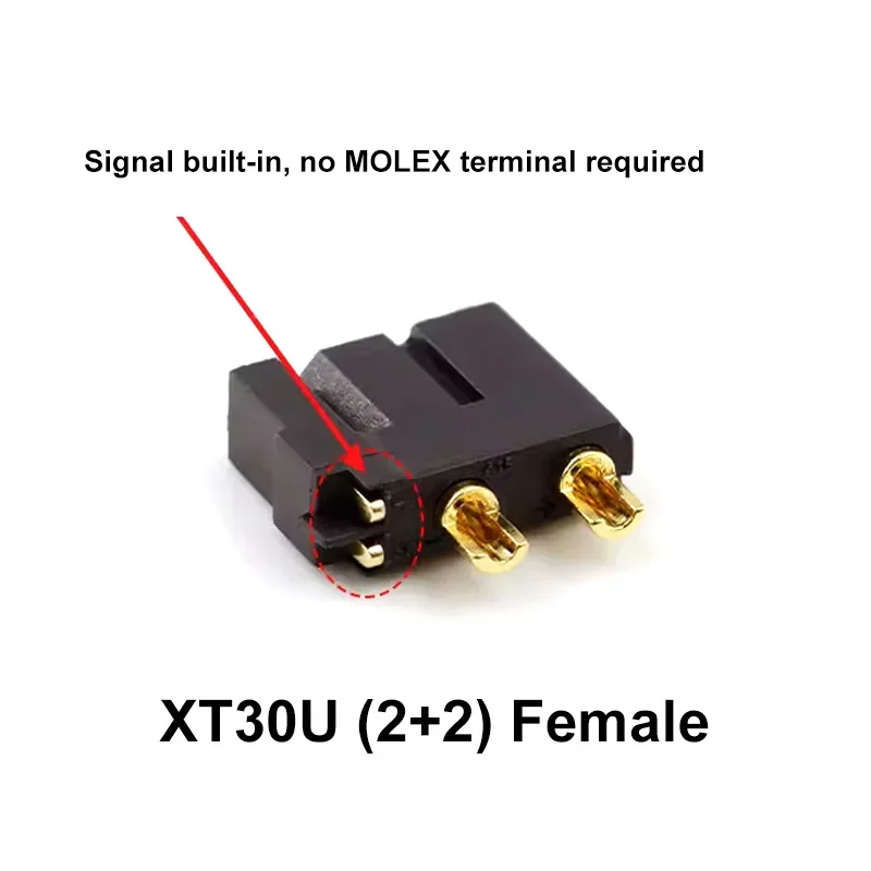 XT30/XT30PB/XT30PW 2+2 Male Female Model Aircraft Plug Lithium Battery Charging Connectors 4pin 2+2 High Current for New Energy