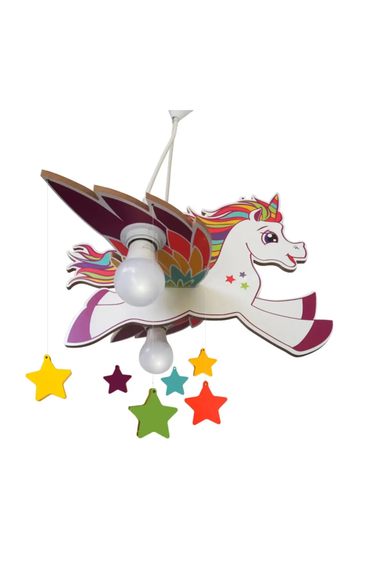 DOLBOVI wood unicorn 2 kids room lighting