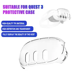 For Oculus Meta Quest3 Vr Glasses Host Protective Case HD Transparent TPU Front Cover Vr Accessories For Meta Quest 3