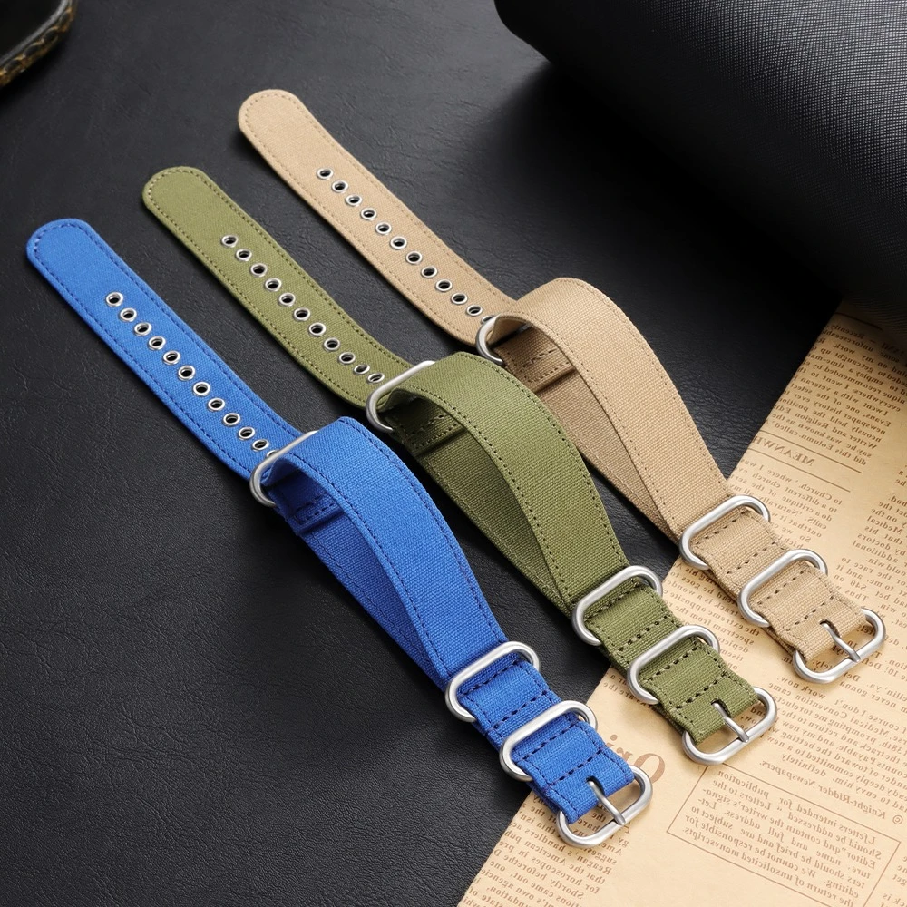 18mm 20mm 22mm 24mm Canvas Nyl - Canvas Strap Watch ulasan dan harga