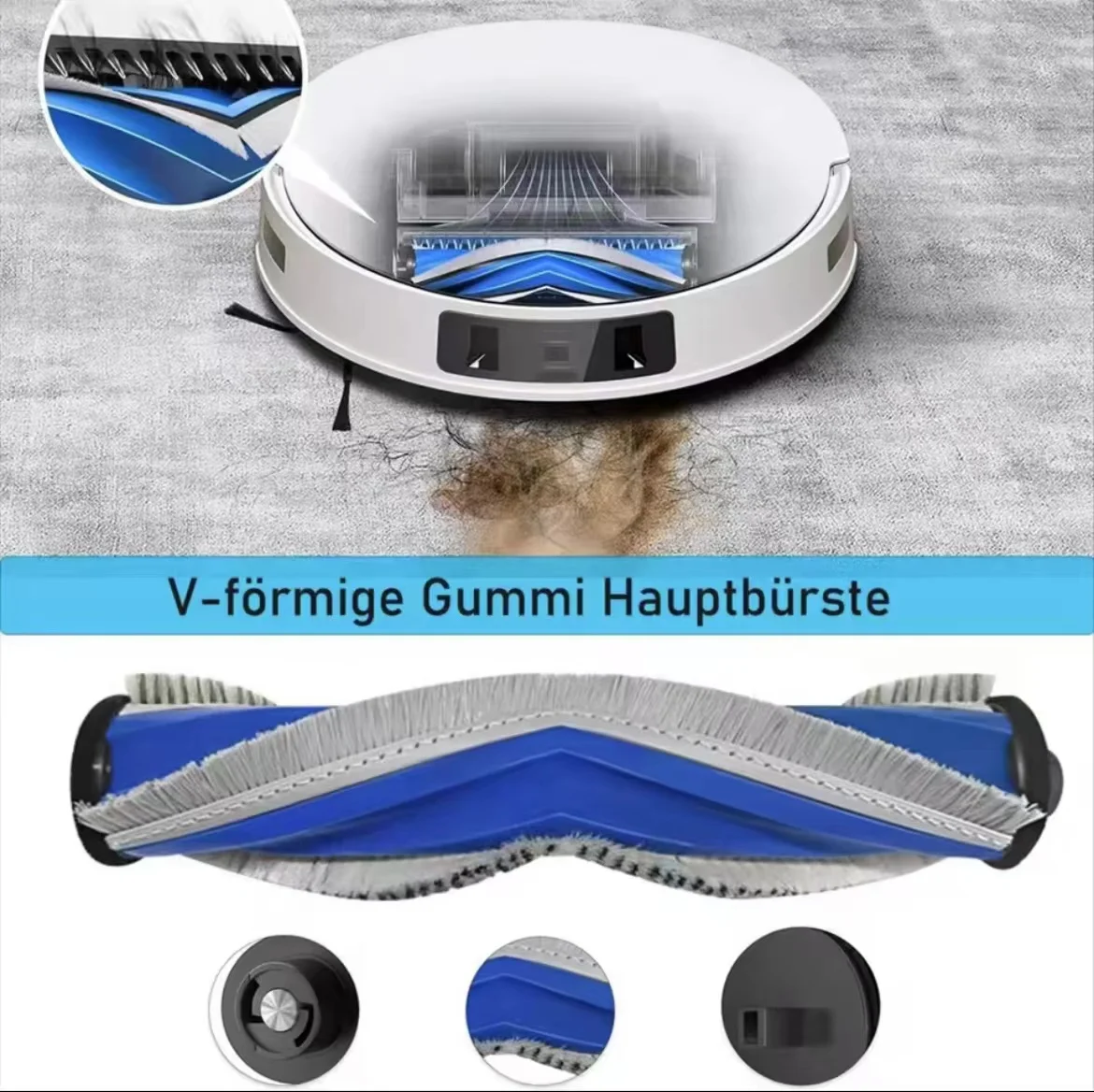 For Ecovacs DEEBOT T30 Omni/T30 Pro Omni  YEEDI M12 ULTRA PLUS/M12 Pro+ Robot VacuumMain Side Brushes Dust Bags and Filter NetS