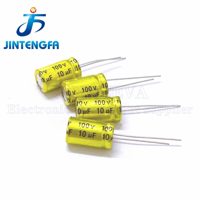 10PCS 100V 1.5UF 2.2UF 3.3UF 4.7UF 6.8UF 10UF 15/22/33/47UF NP 8x12mm Frequency Division Electrodeless NP Electrolytic Capacitor