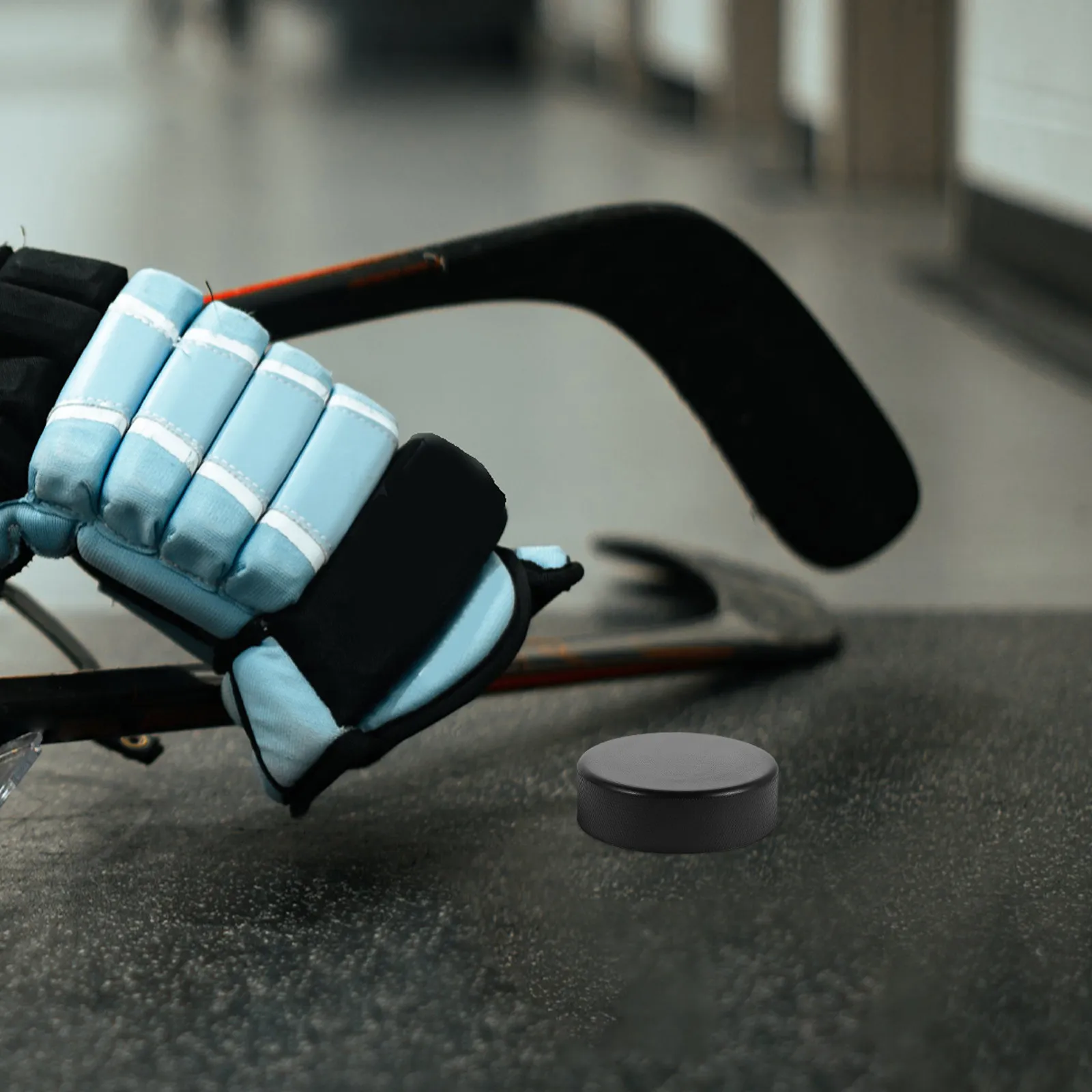 

20Pcs Black Ice Hockey Training Pucks Solid PU Material Replacement for Indoor Outdoor Practice Sports Part Street Hockey Balls
