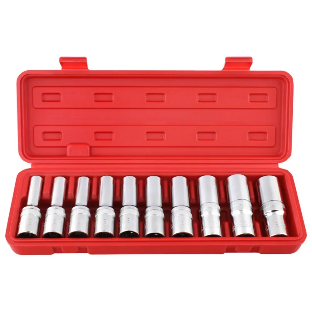 9/10/14/17Pcs E Torx Star Female Bit Sockets Set Drive E4-E24 Repair Tool Socket Wrench Head Sleeve Hand Tool Kit 1/2