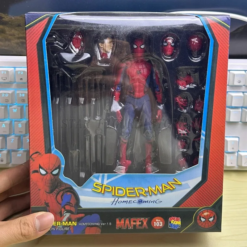 Mafex 107 Miles Morales Action Figure 13cm PVC Model Marvel Spider