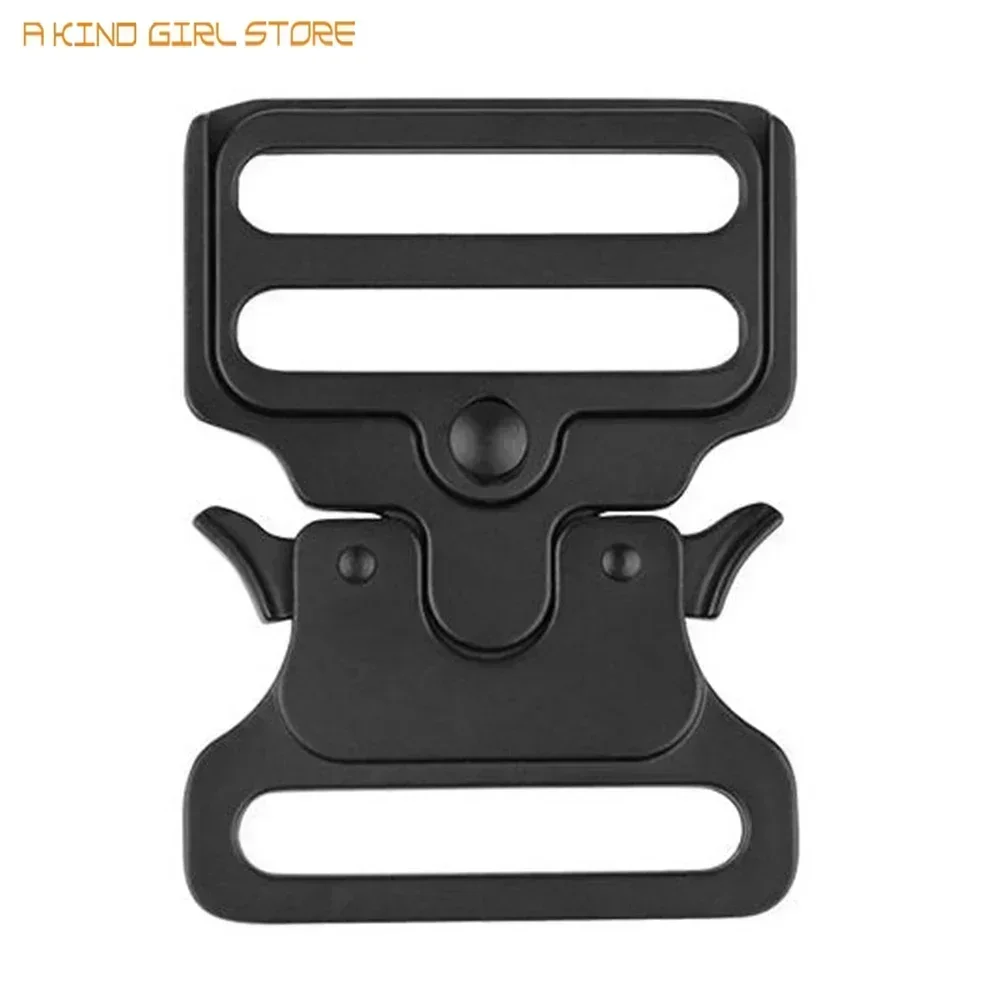 52mm Wide Men Tactical Belt Buckle Black Outdoor Combat Training Nylon Zinc Metal Quick Release Buckle For Men Webbing Belt