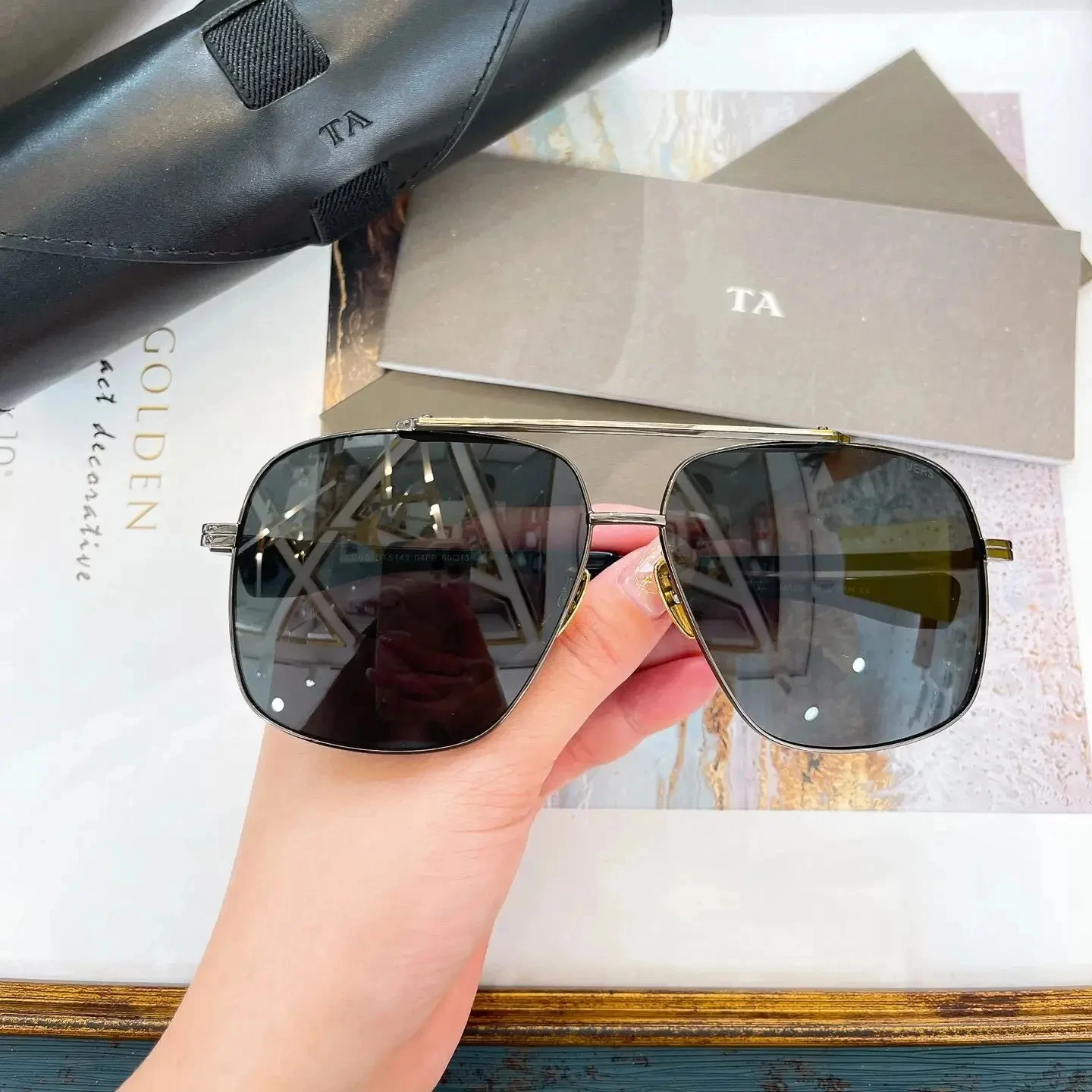 

Authentic For DIYTA DT DTS149 Retro Oversized UV400 Men Women Sun Glasses Trendy Driving Anti-Glare Male Couple Eyewear With Box