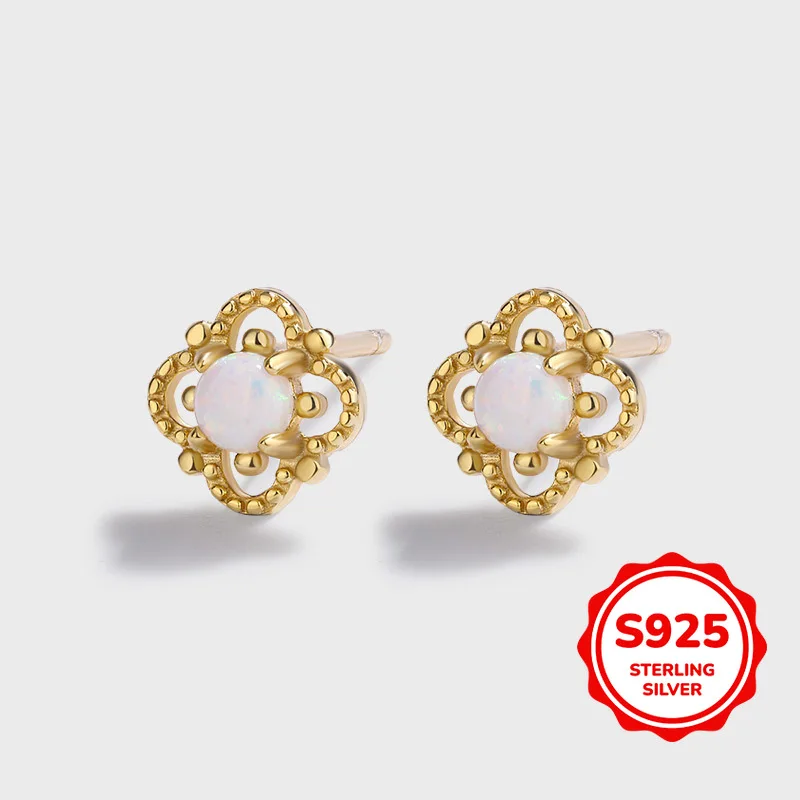 

Модные и элегантные женские серьги из серебра S925 с полым цветком и жемчугом