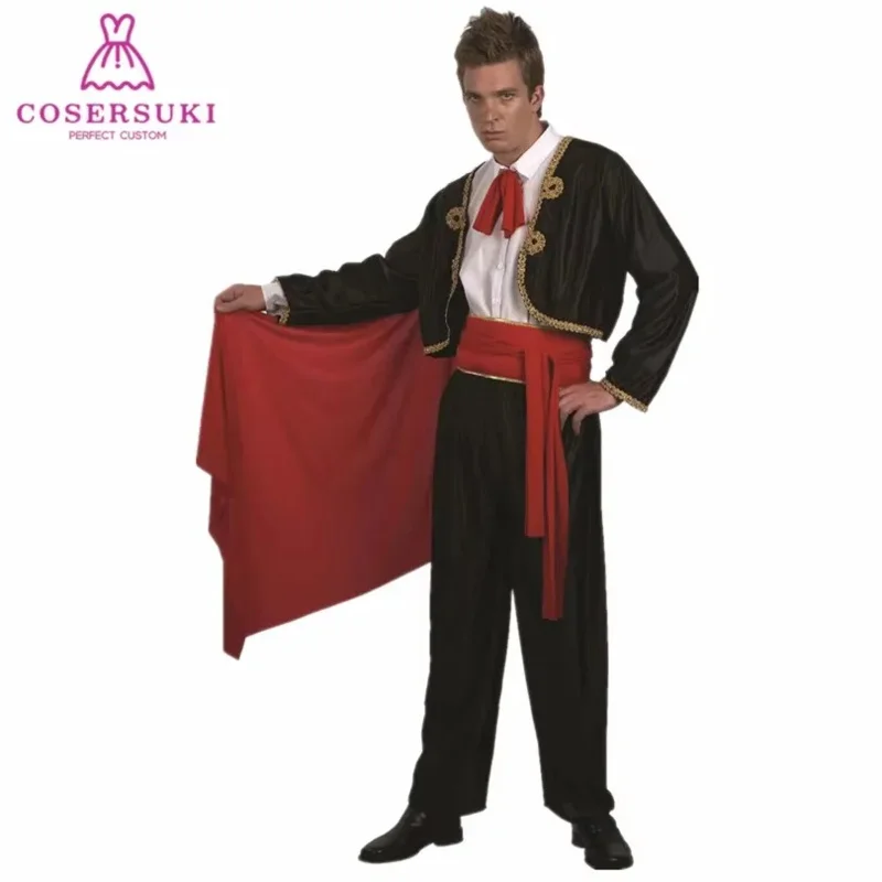 AIAI 2025Halloween Cool hombres adultos Matador español España torero estilo Cosplay disfraz para puesta en escena o mascarada Pa
