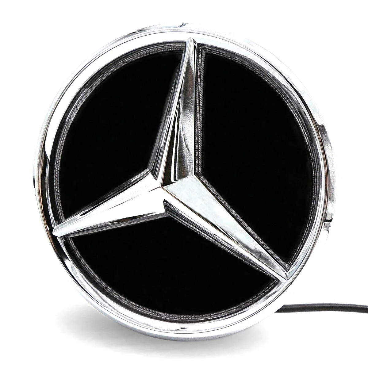 

Silver Border And Black Border 3D Mirror Front Grille Star Emblem Logo For Mercedes Benz W205 W177 W217 R231 W118 C257 H247 X247