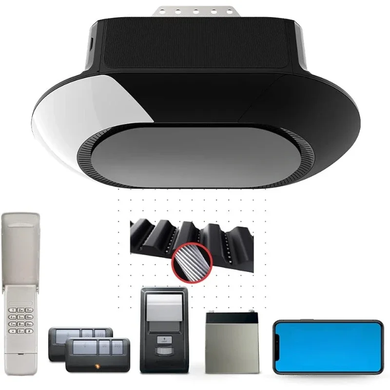 

HOME.Smart Garage Door Opener, Ultra Quiet Belt Drive, Battery Backup, 3/4-HP Motor - Quantity 1