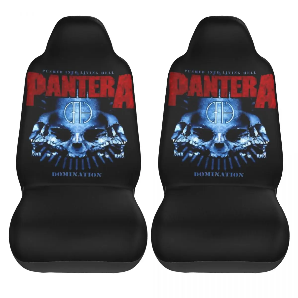 Panterad Skull Universal Car Seat Cover Protector Interior Accessories For SUV Rock Band Car Seat Protector Polyester Fishing