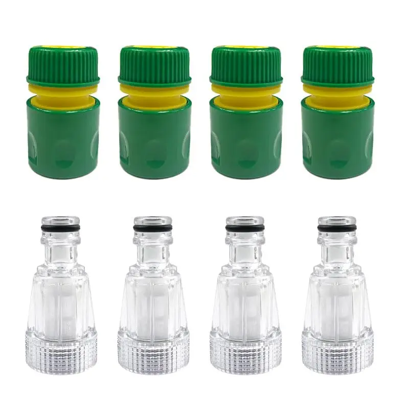 8 Pack 3/4 Inch Pressure Washer Garden Hose Adapter Quick Connect Compatible with PW909103K Grass Power Cleaner