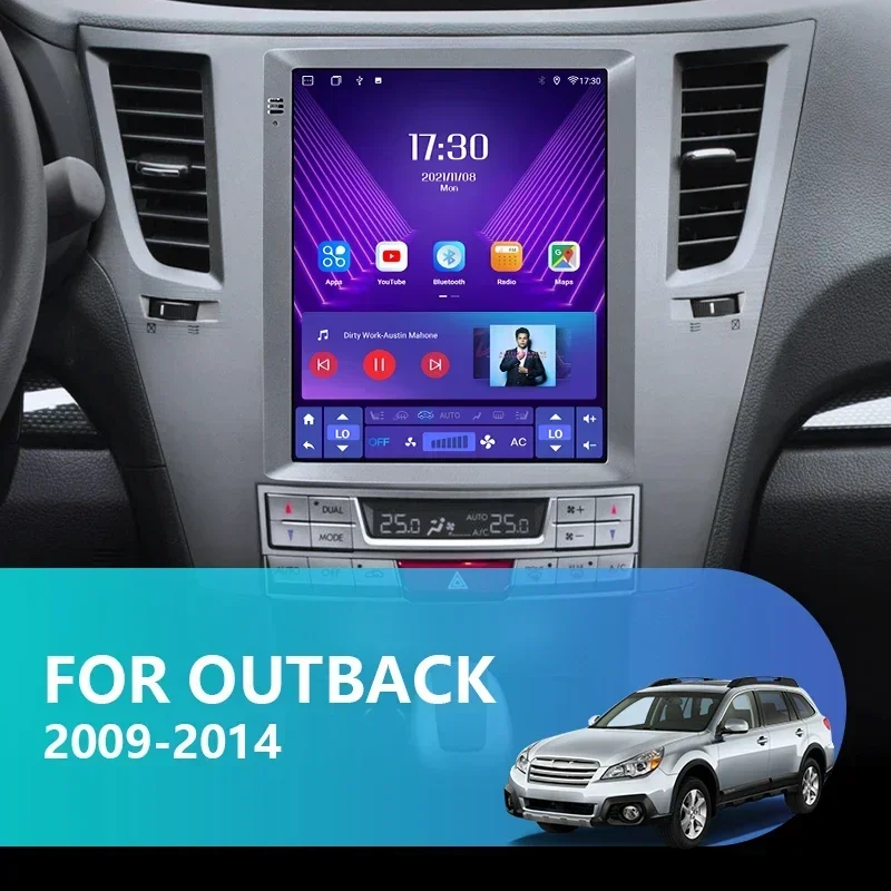 Srnubi-Lecteur vidéo de voiture pour Subaru Outback, Android 12.0, Radio, 4G, WiFi, Carplay, Limitation, Unité principale, 2Din, 2009 \