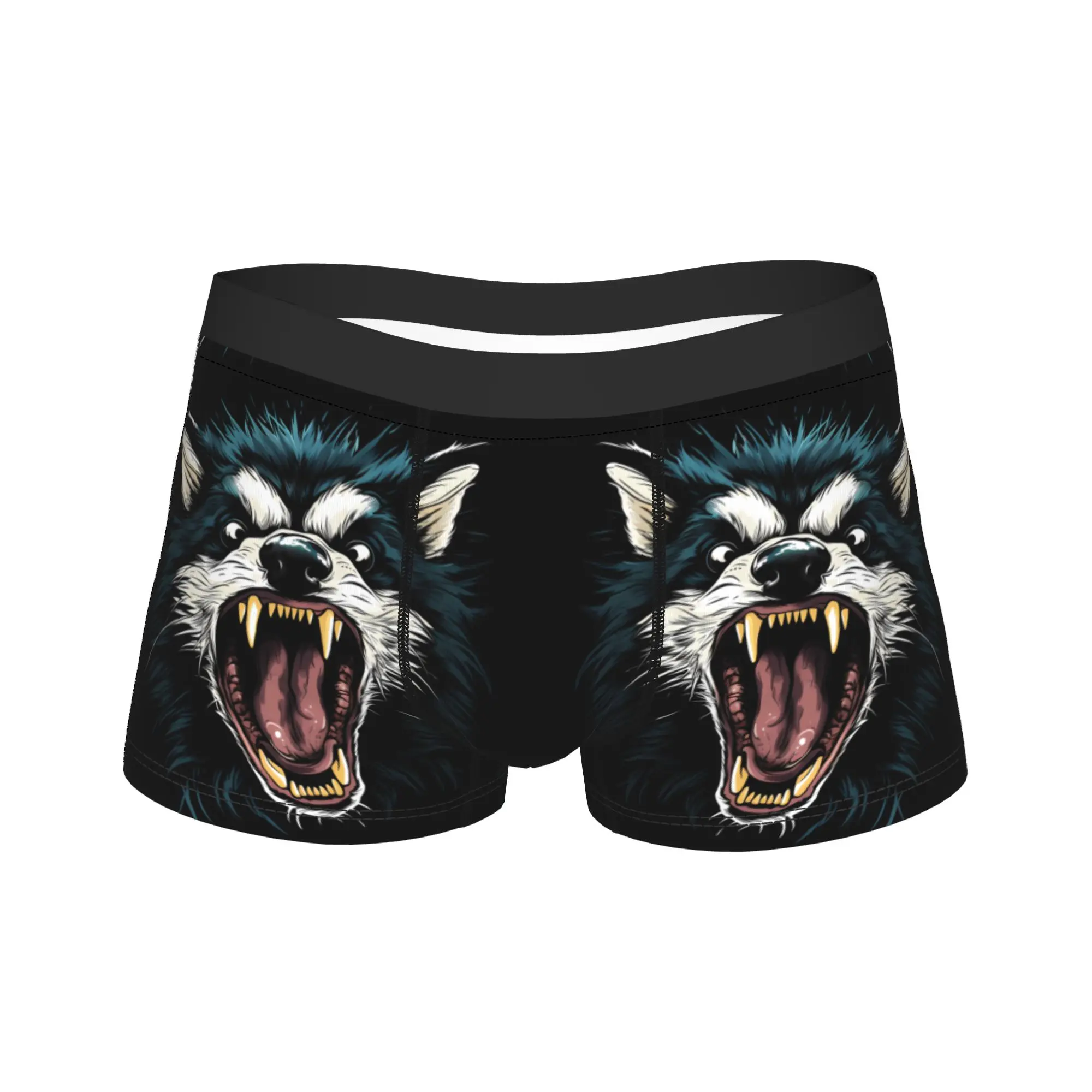 

Skunk Big Mouth fang hair Boxer Brief Underwear High Quality Males Comfortable Trunk Design Plus Size Panties
