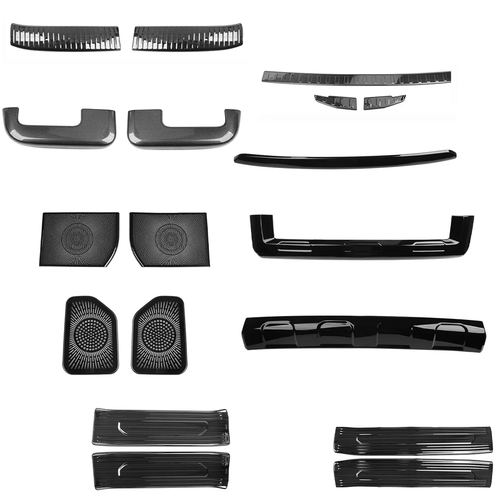 Image of Schwarze Autofensterabdeckungen, Karosserie-Kit, schwarze Frontstoßstange, dekoratives Außenzubehör für Kia PV5 2025-2026 Linkslenker
