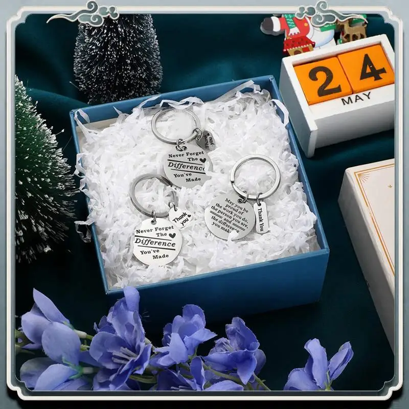 Premium 12 Pcs Thank You Gifts Keychain Appreciation Gifts Keychains Gifts Women Inspirational Keychain For Coworker Employee Fa