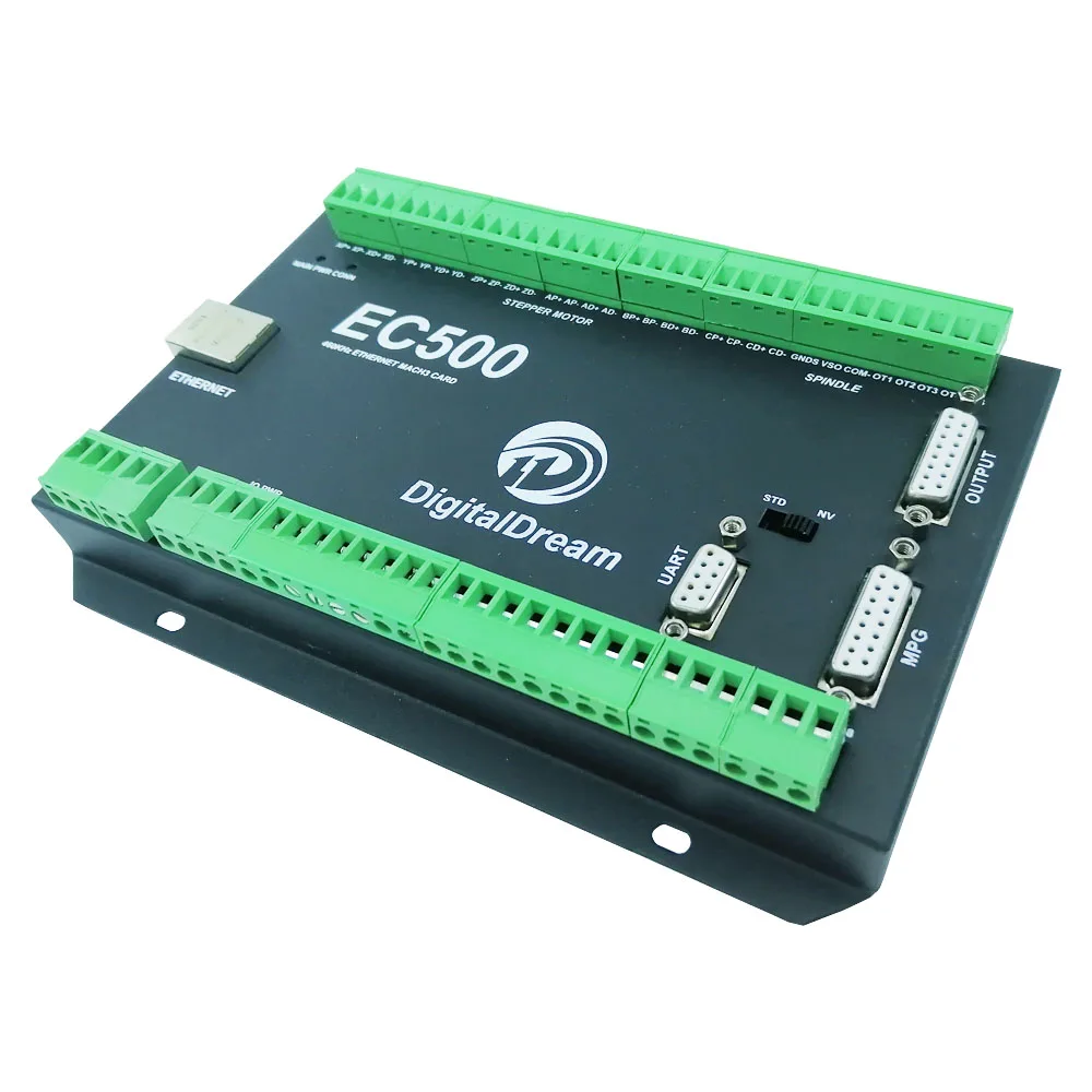 EC500 Mach3 Ethernet CNC 6 axis motion controller card plc programmable logic controller motor speed controller