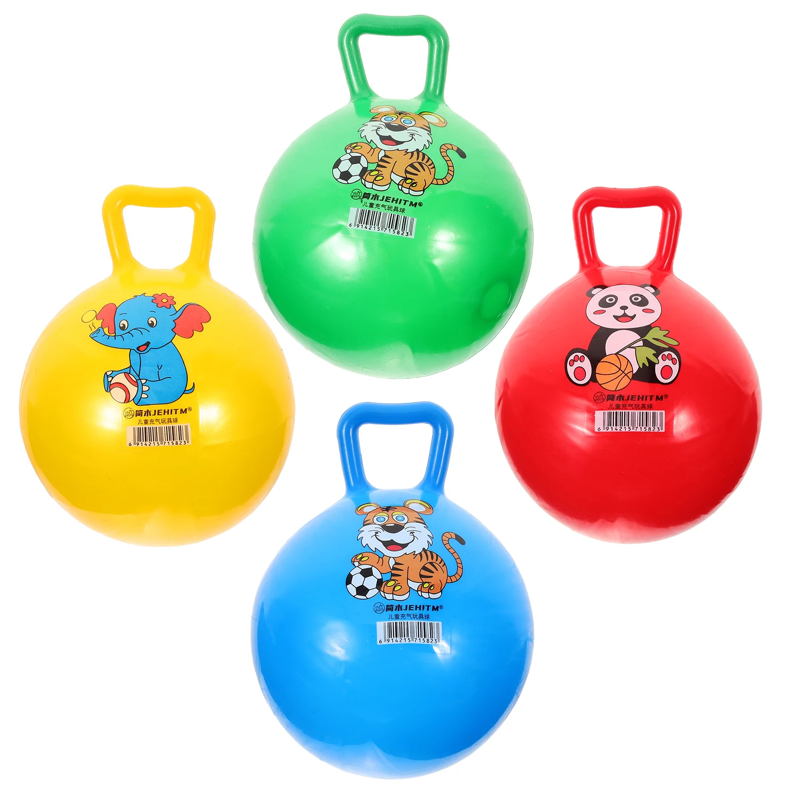 4 stücke Springenden Ball Aufblasbare Übung Ball Springen Ball Fitness Balance Springen Spielzeug für Kindergarten Kinder (Gelegentliche Farbe)