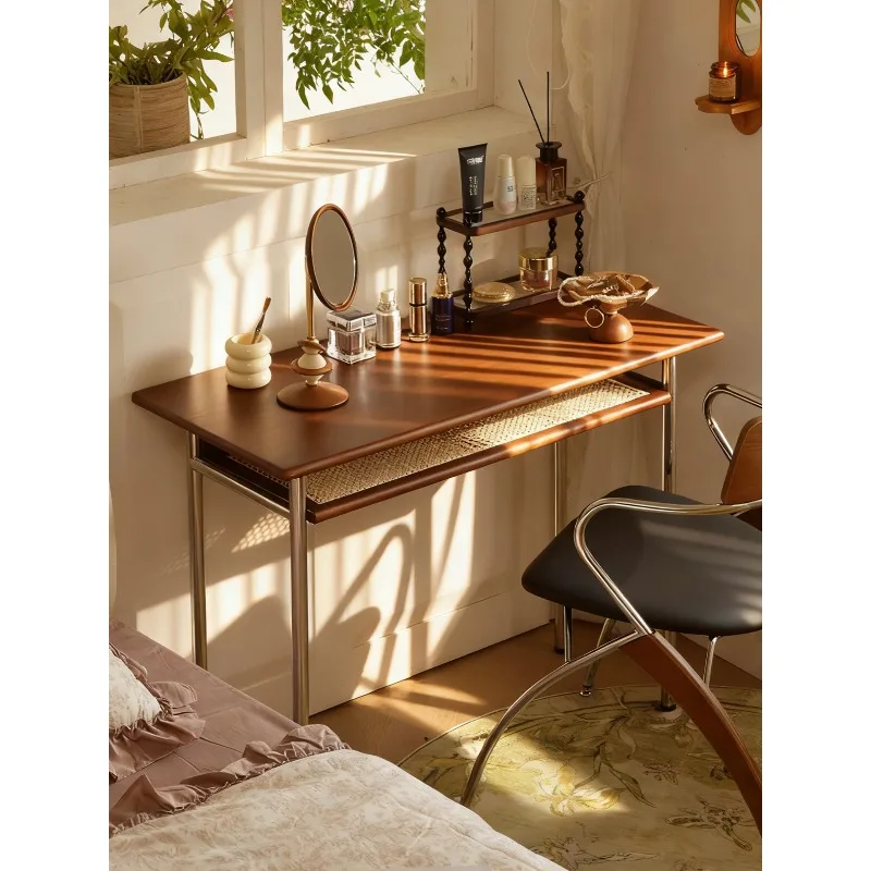 

Medieval style makeup table dresser solid wood extremely narrow bedroom bedside