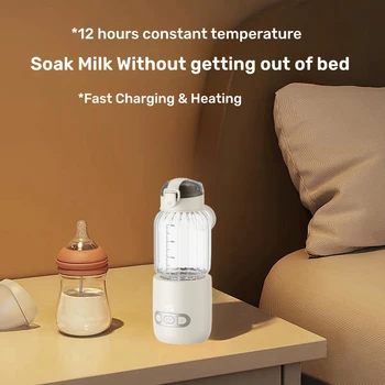 아기 우유용 휴대용 물 워머, 400ml 고속 가열 및 충전, 15000mAh 배터리, 무선 전기 아기 병 히터, 여행용 Best5 아기 우유용 휴대용 물 워머, 400ml 고속 가열 및 충전, 15000mAh 배터리, 무선 전기 아기 병 히터, 여행용 Best5