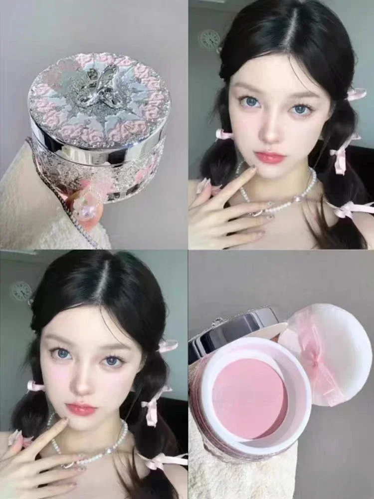 Flower Knows Swan Ballet Series Powder Makeup Control Rose Scent Music Box Loose Setting Powder Long Lasting Matte