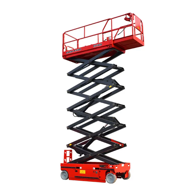 Municipal Bridge Maintenance Scissor Lift With Safety Rails